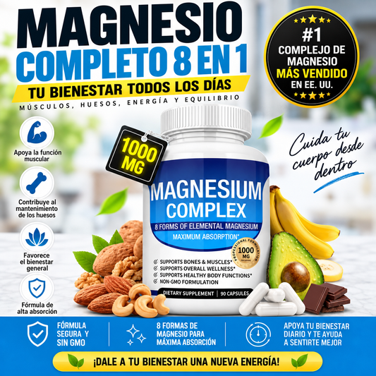 Magnesio 8X™ Complejo de Magnesio 8 en 1